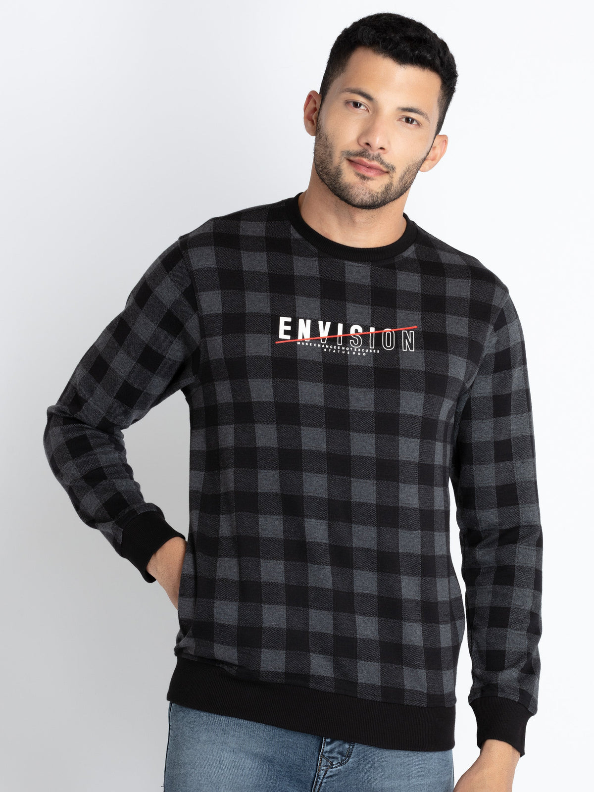 checkered sweatshirts