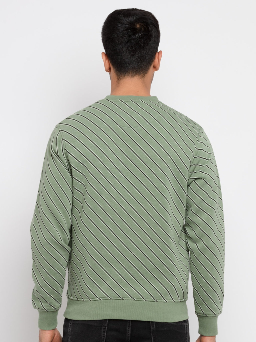 Mens Printed Round Neck Sweatshirt