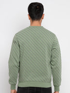 Mens Printed Round Neck Sweatshirt