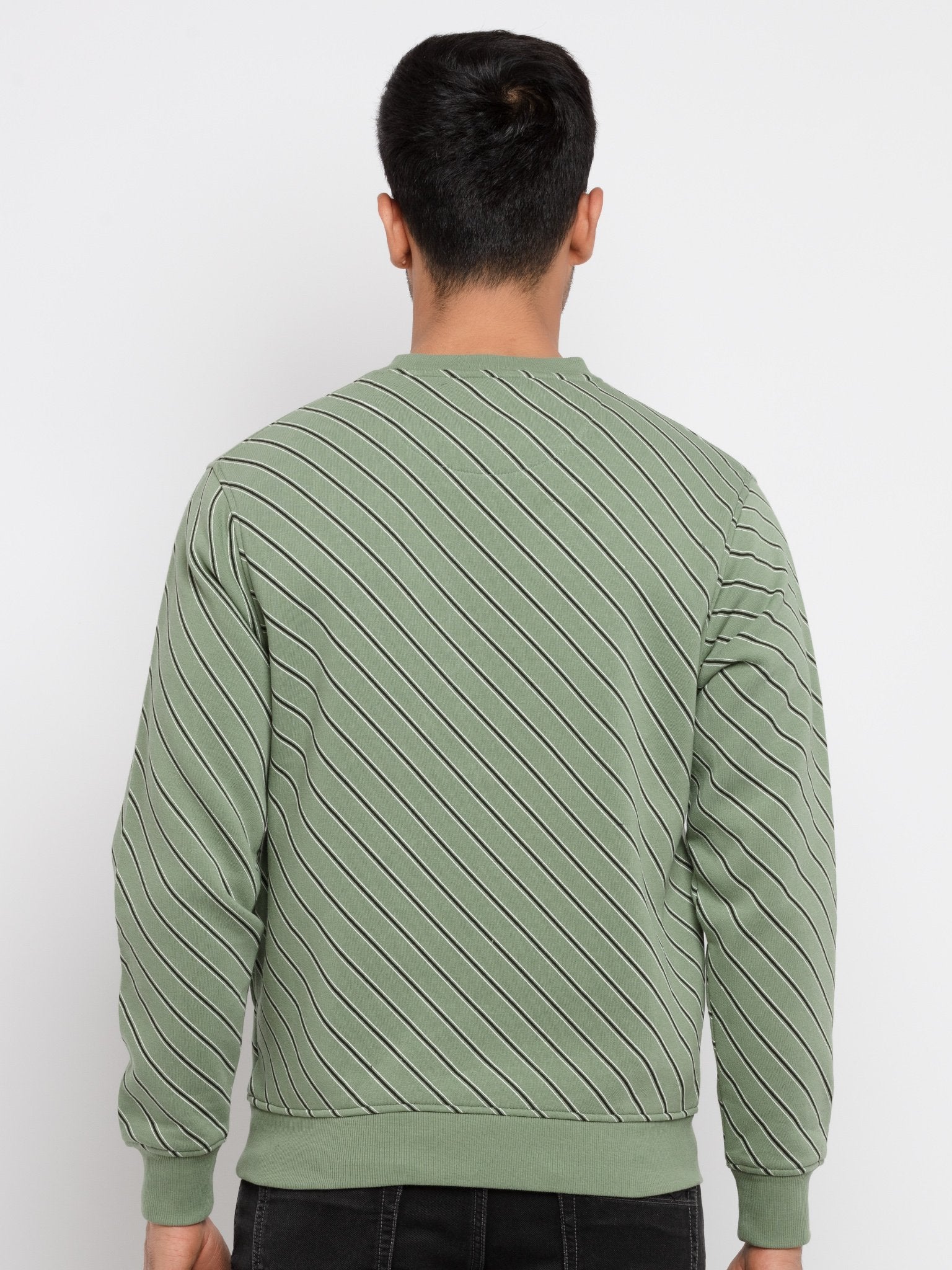 Mens Printed Round Neck Sweatshirt