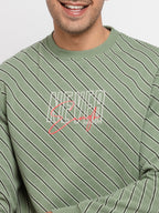 Mens Printed Round Neck Sweatshirt