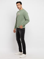 Mens Printed Round Neck Sweatshirt