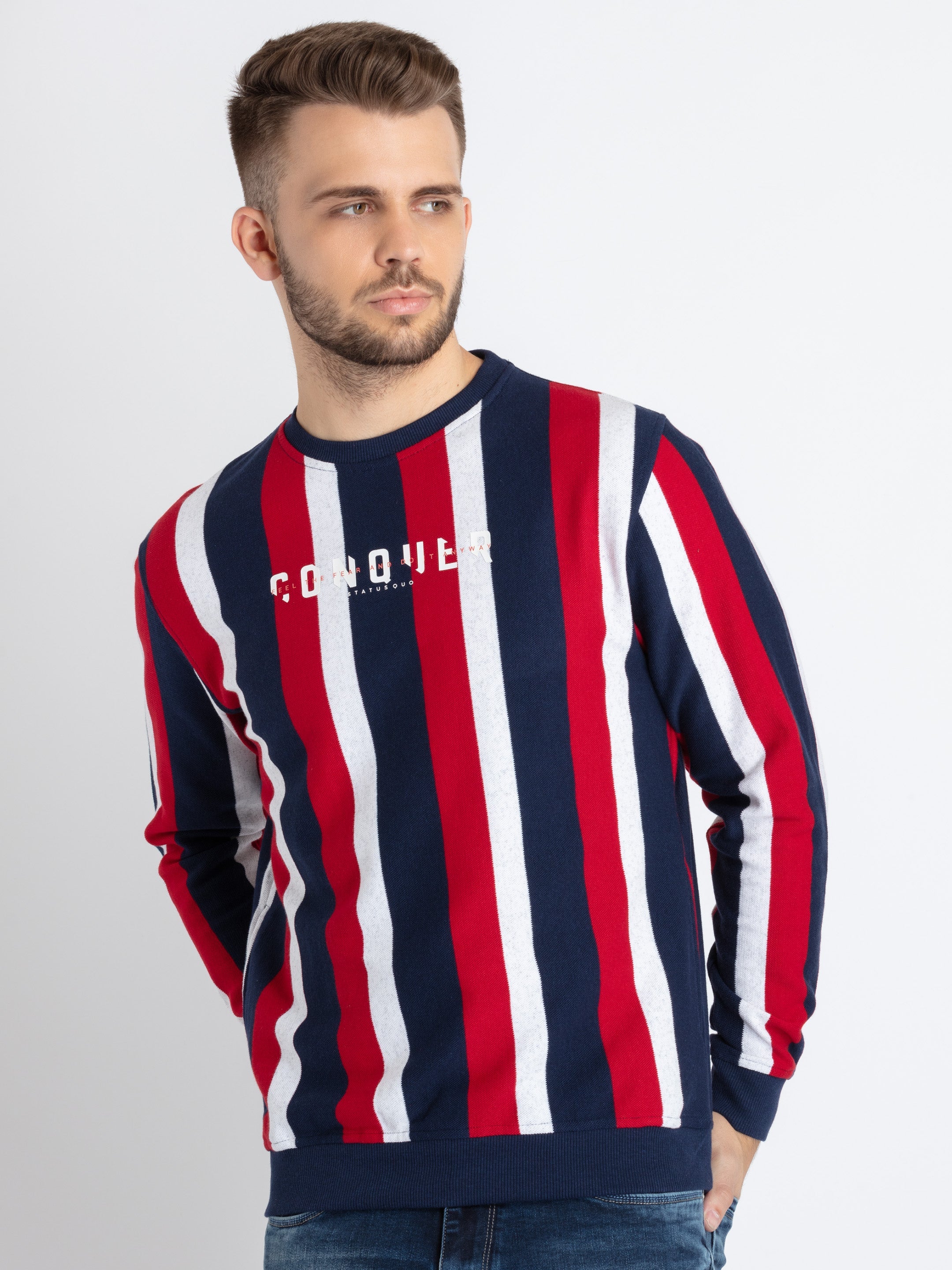 striped sweatshirt for men