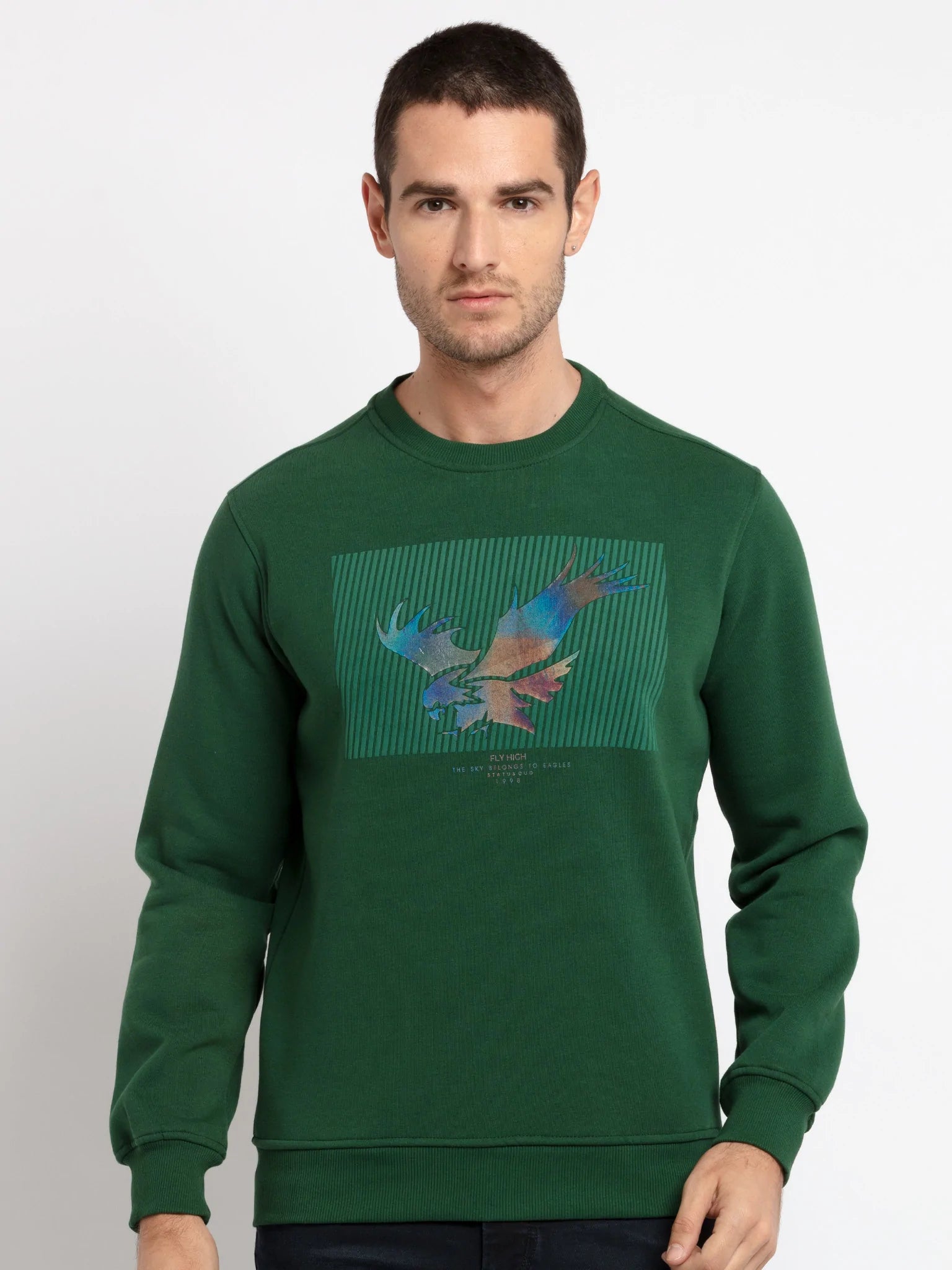 Status Quo |Printed Regular Fit Hooded Sweatshirt - S, M, L, XL, XXL