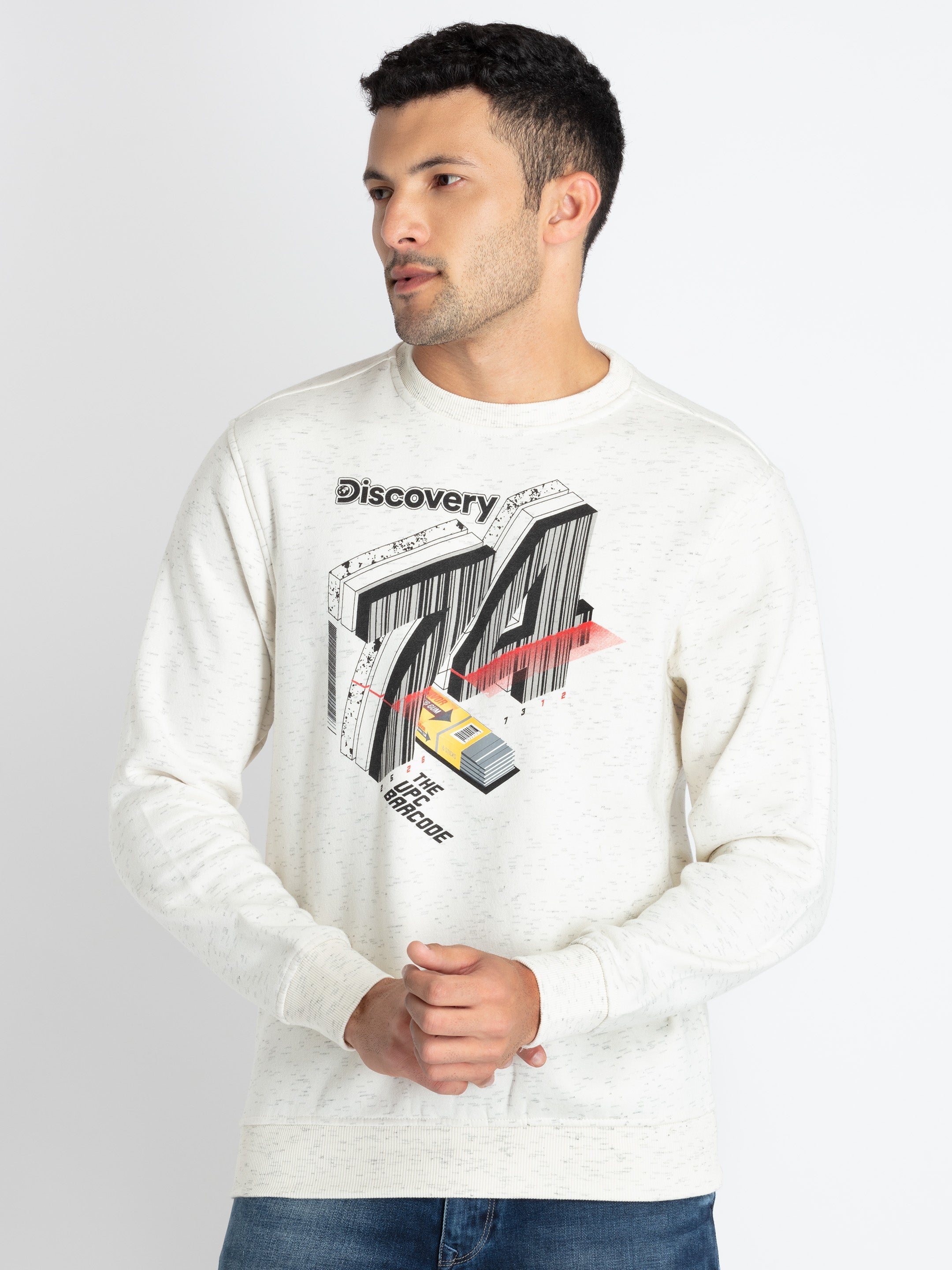 Mens Printed Round Neck Sweatshirt Secondary image