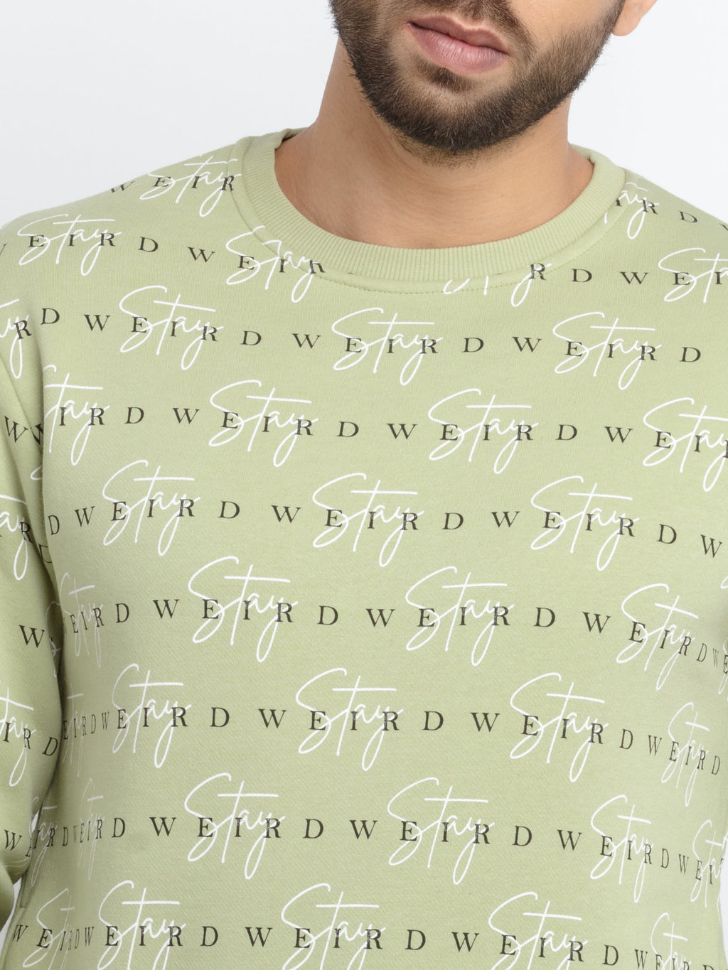 Mens All Over Printed Round Neck Sweatshirt