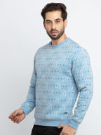 Mens All Over Printed Round Neck Sweatshirt