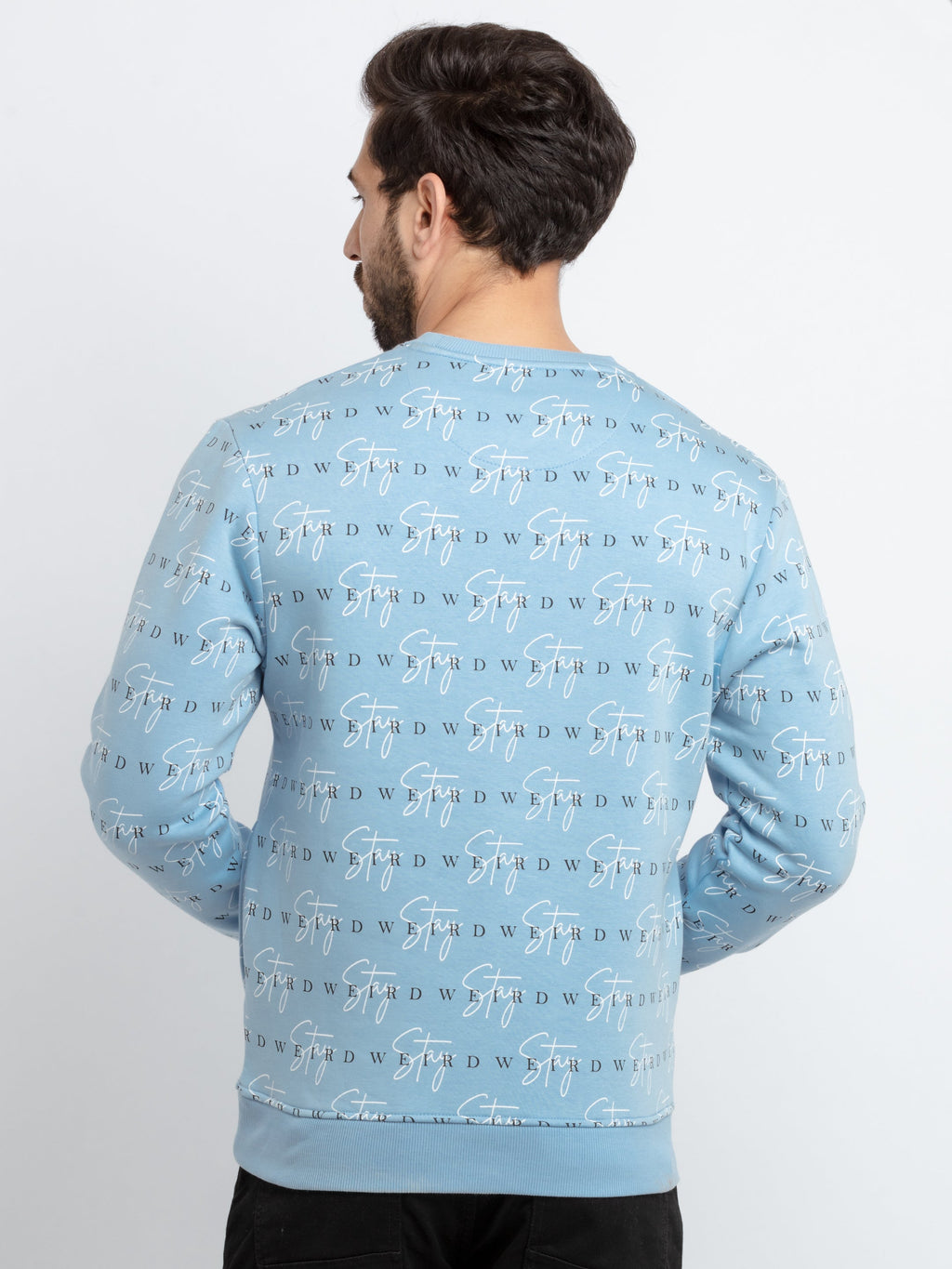 Mens All Over Printed Round Neck Sweatshirt