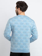 Mens All Over Printed Round Neck Sweatshirt