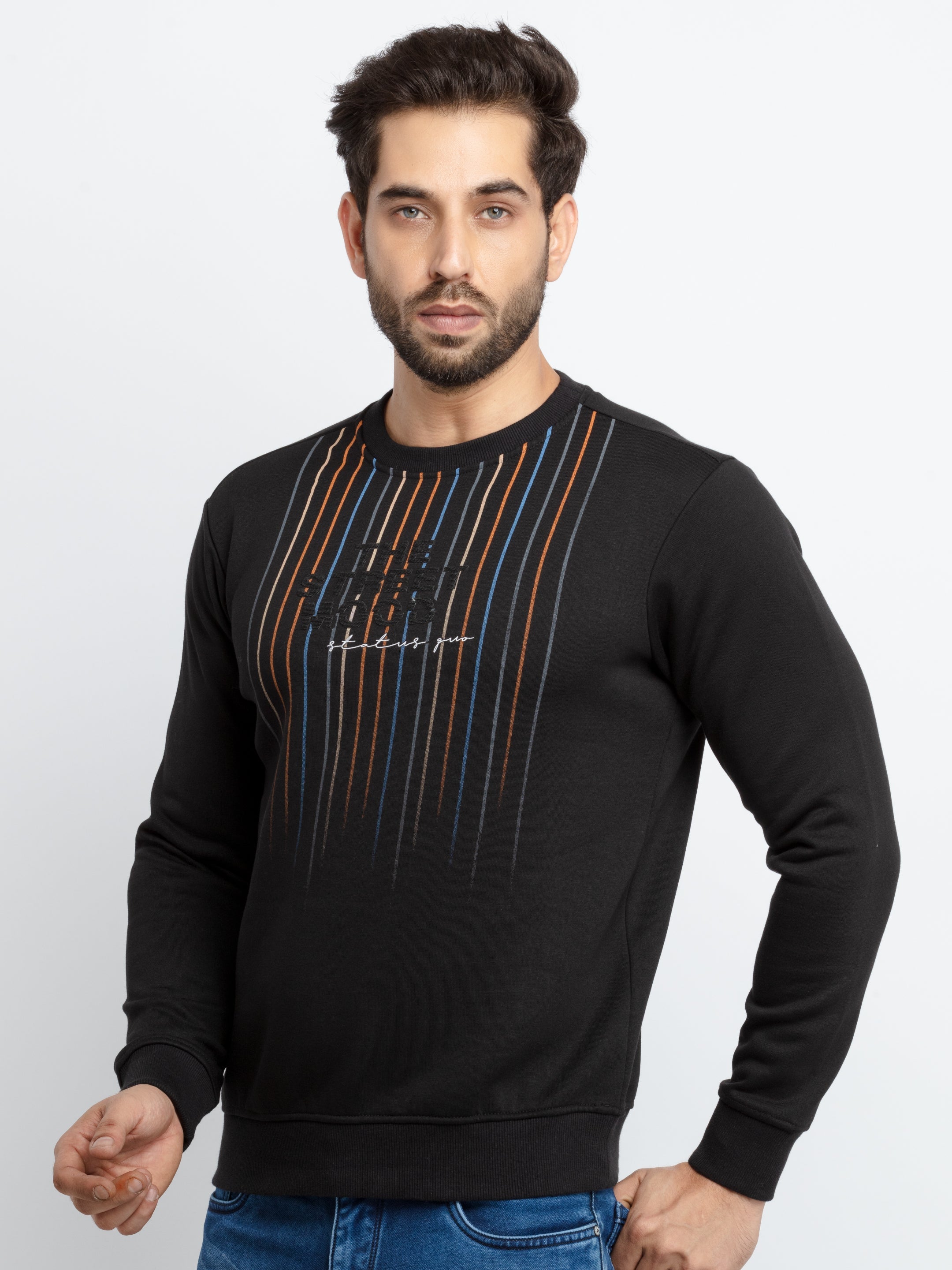 Mens Printed Round Neck Sweatshirt Secondary image