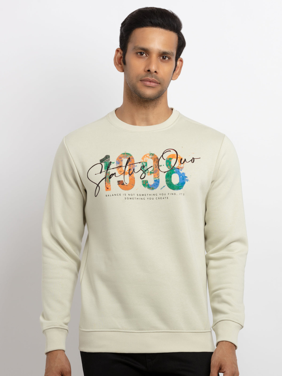 Status Quo |Printed Regular Fit Hooded Sweatshirt - S, M, L, XL, XXL