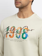Mens Printed Round Neck Sweatshirt