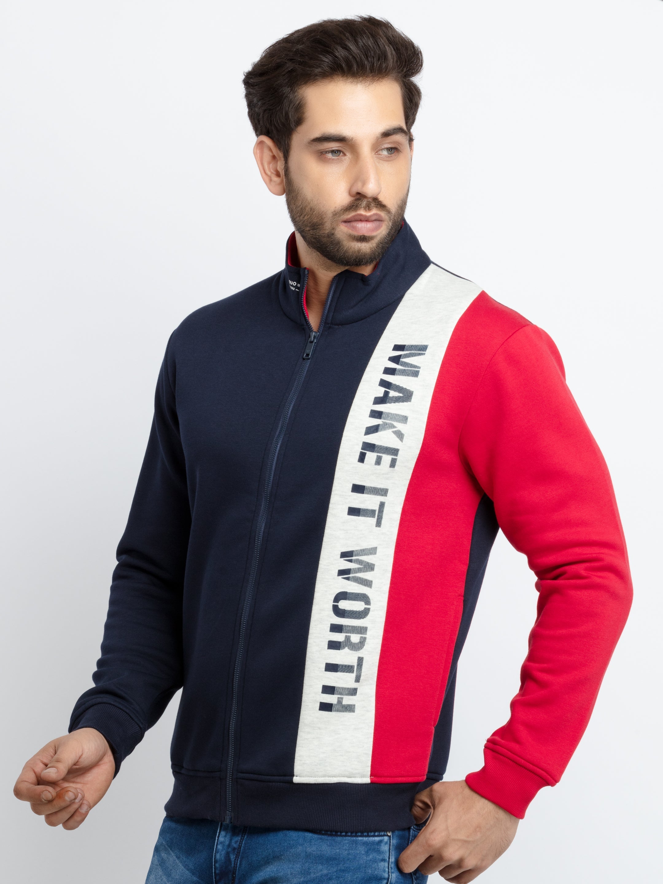 Mens Mix & Match Collar Neck Sweatshirt Secondary image