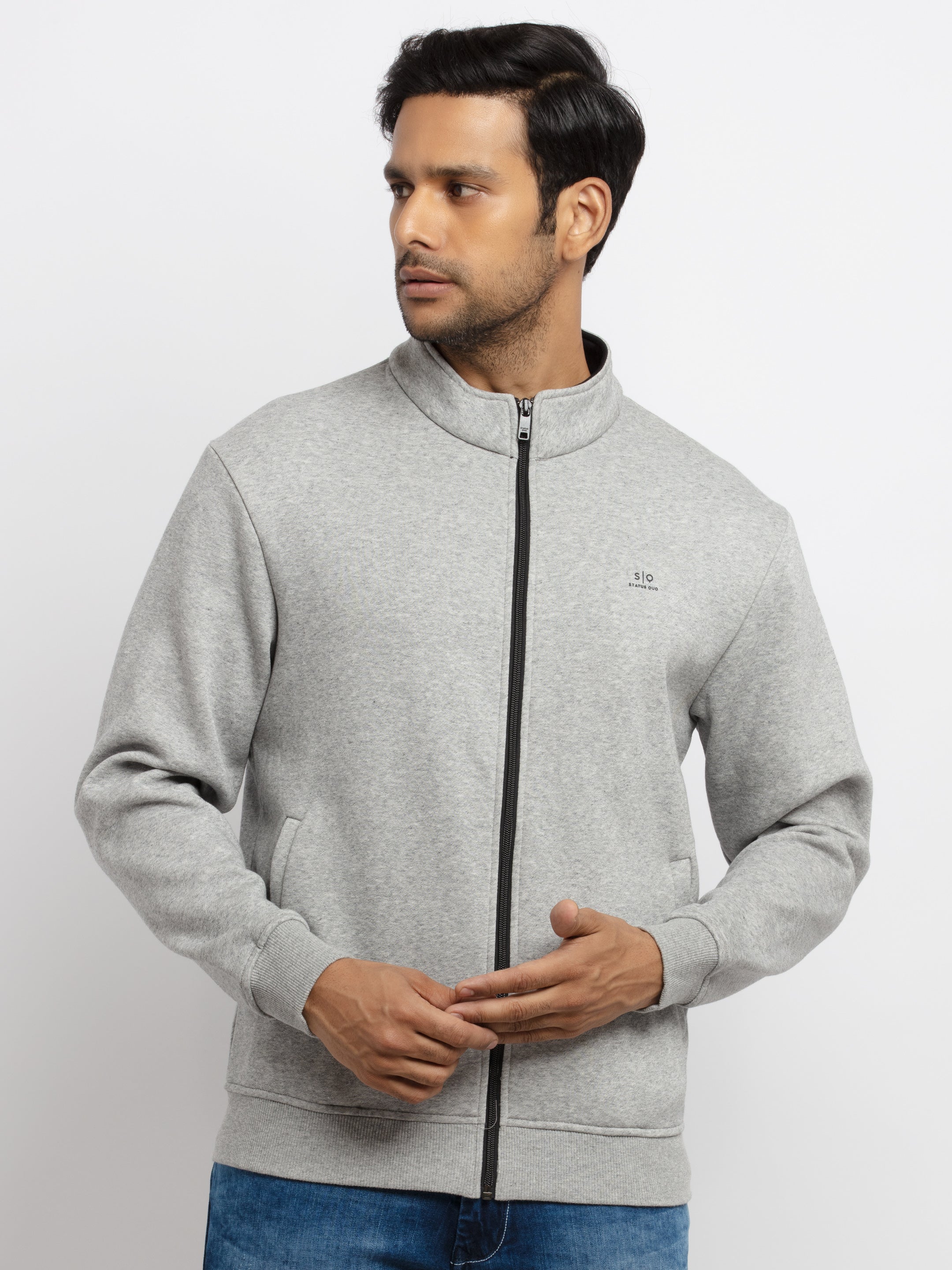 high neck sweatshirt for men
