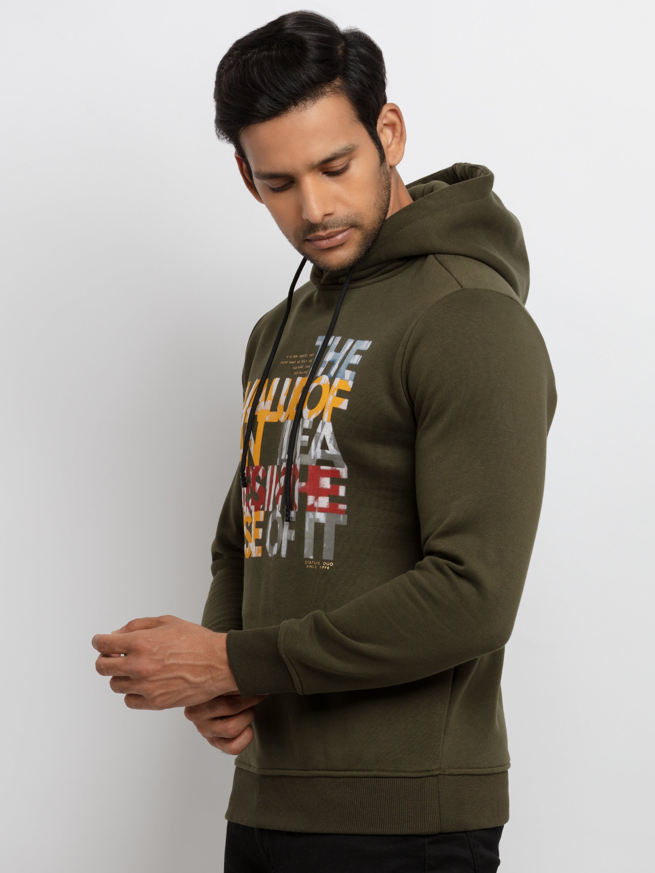 Mens Printed Hooded Sweatshirt Secondary image