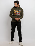 Mens Printed Hooded Sweatshirt