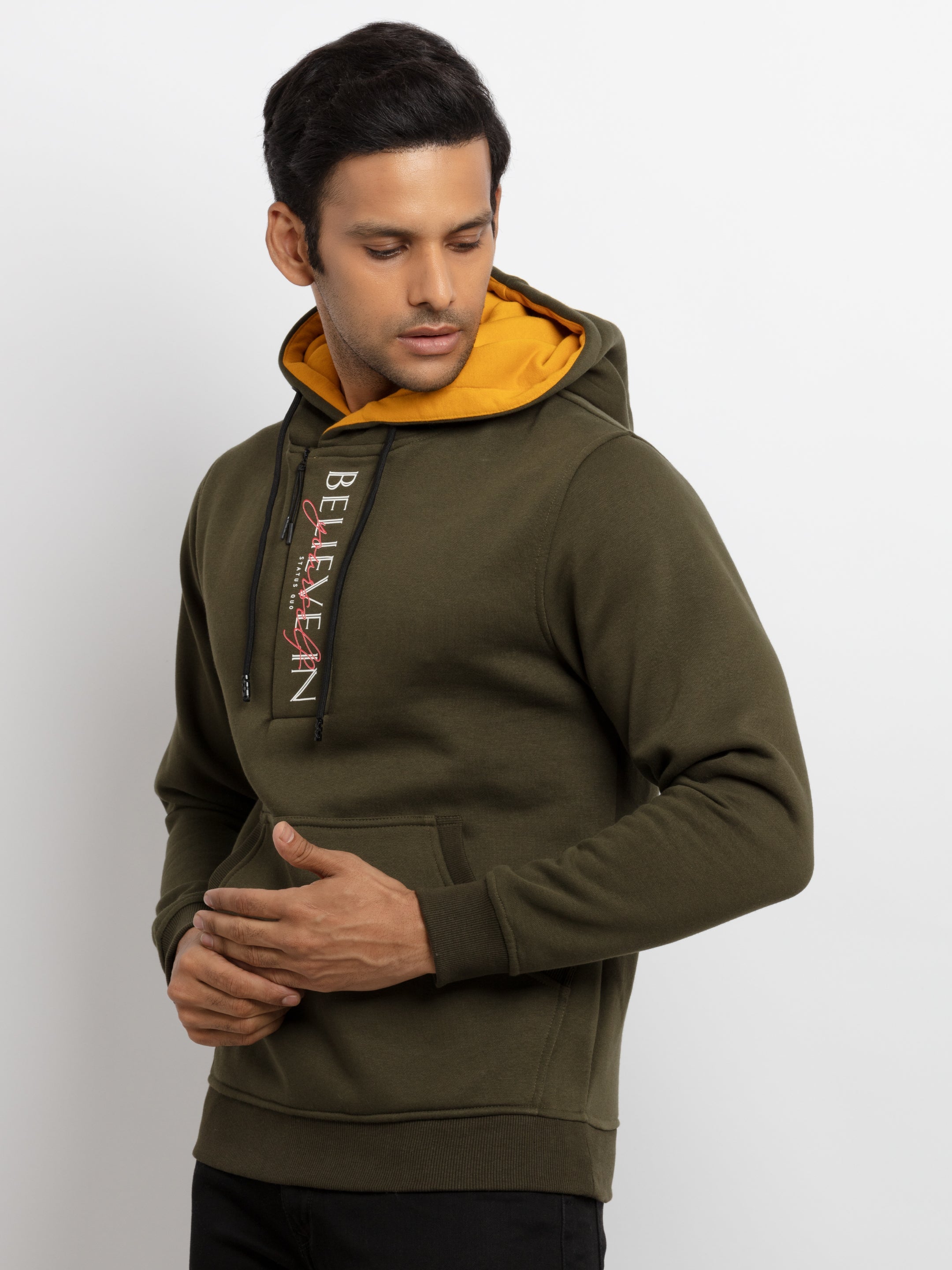 Mens Printed Hooded Sweatshirt