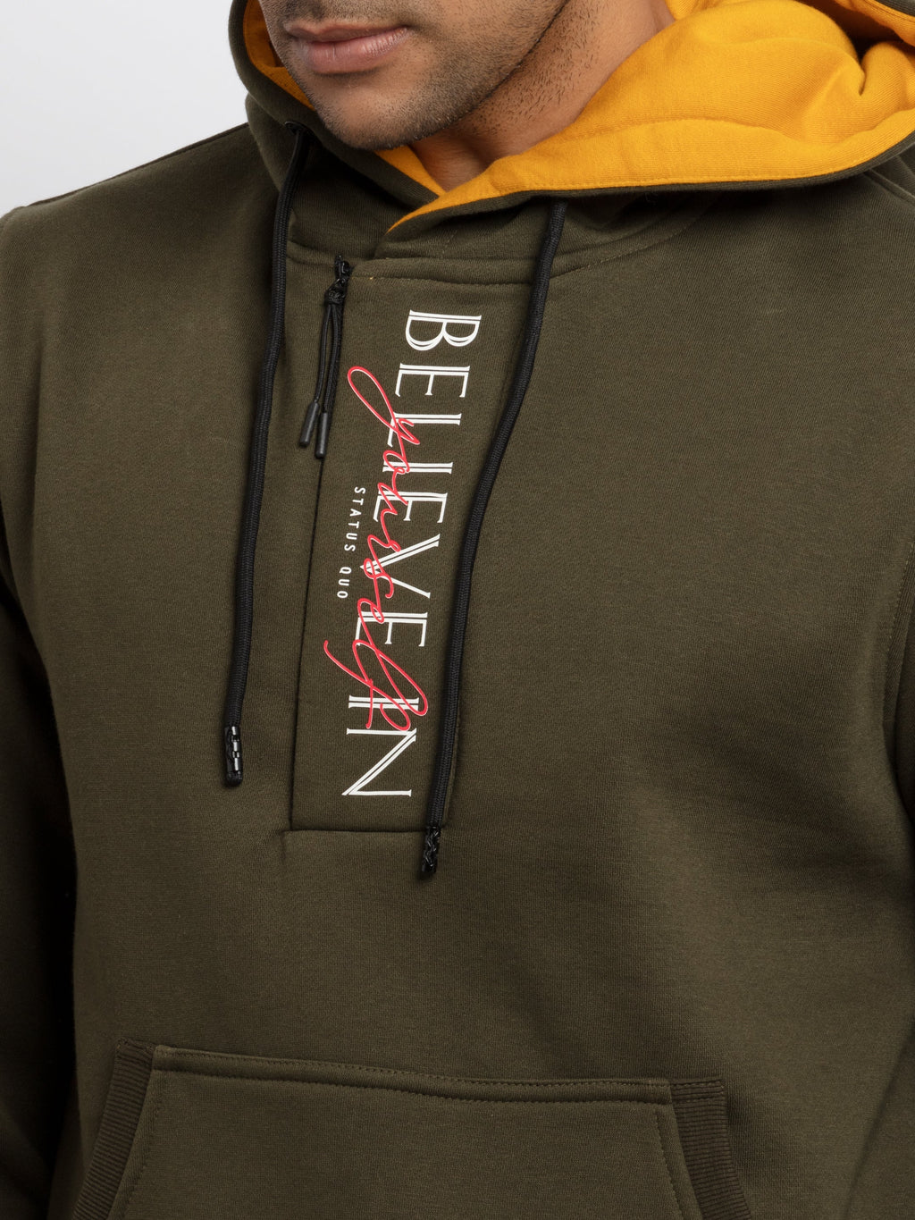Mens Printed Hooded Sweatshirt