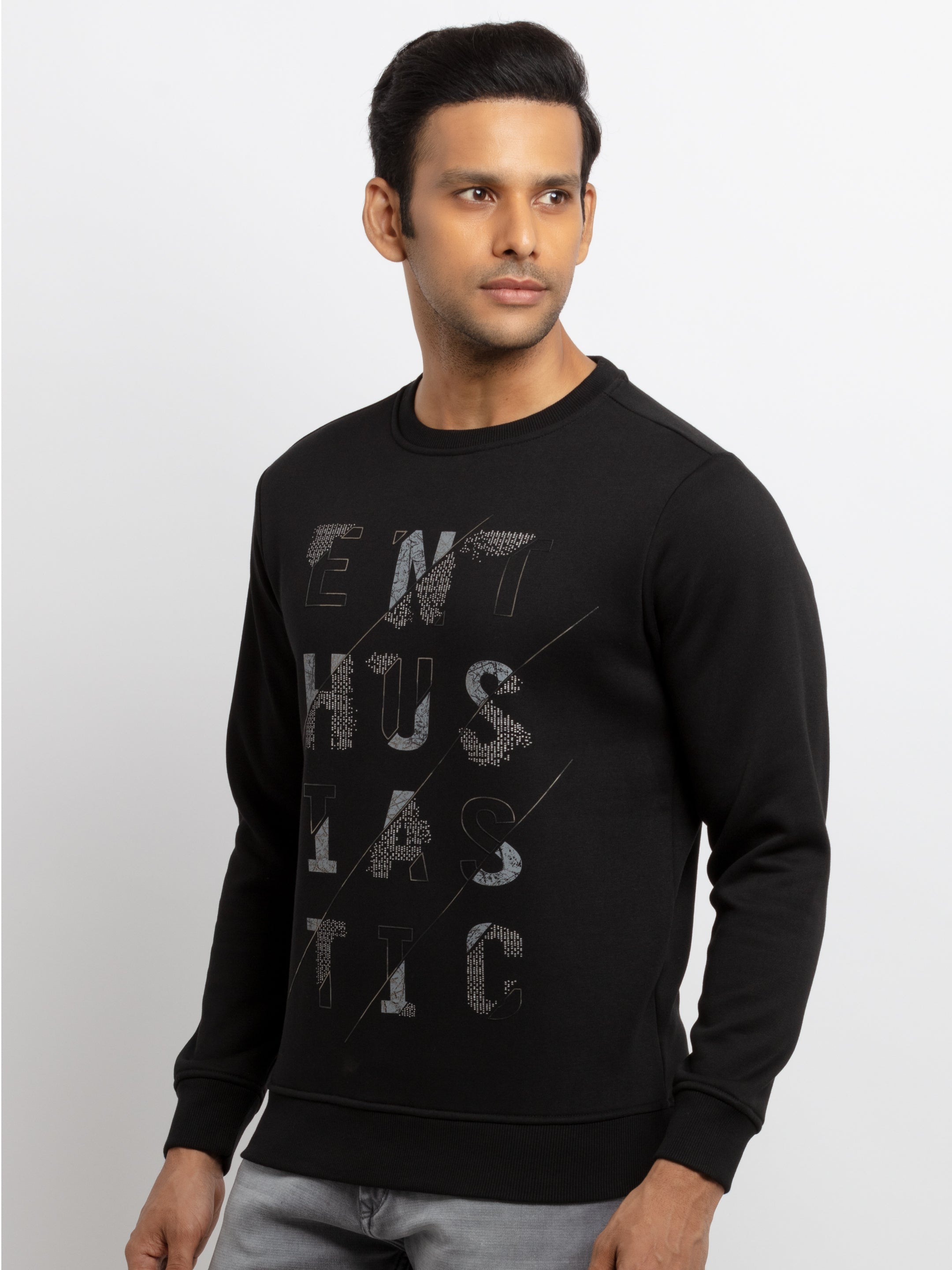 Mens Printed Round Neck Sweatshirt Secondary image