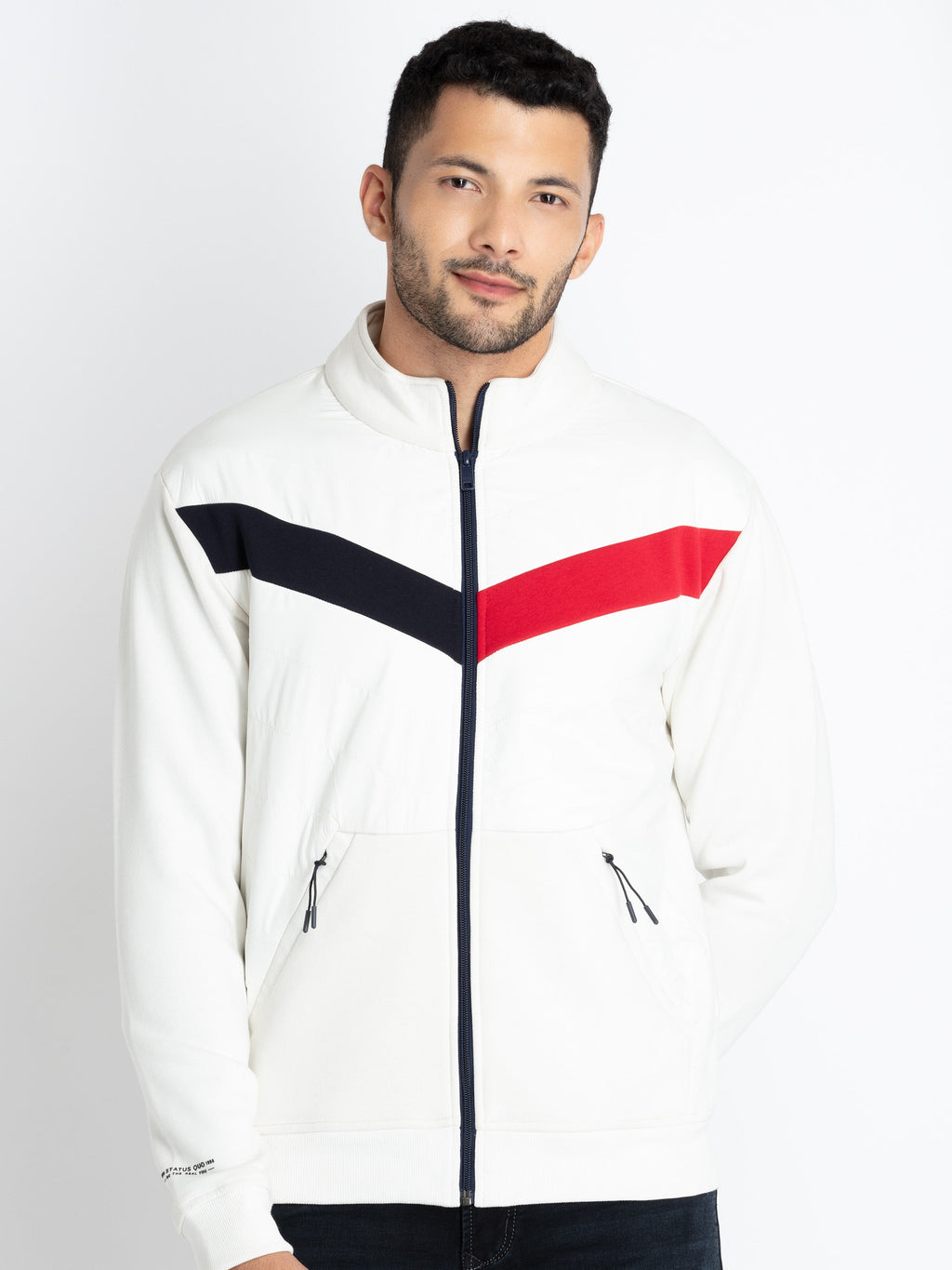 henley neck sweatshirt