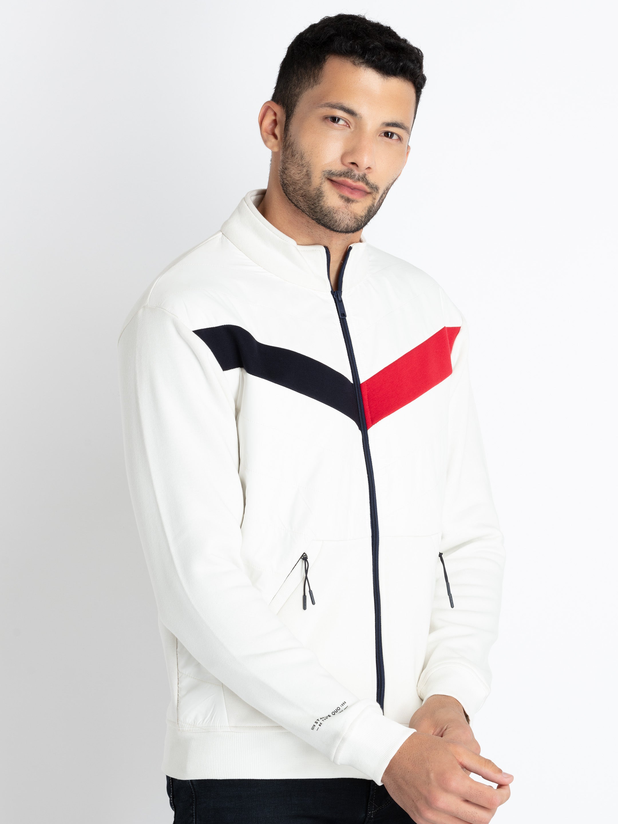 Mens Mix & Match Henley Neck Sweatshirt Secondary image
