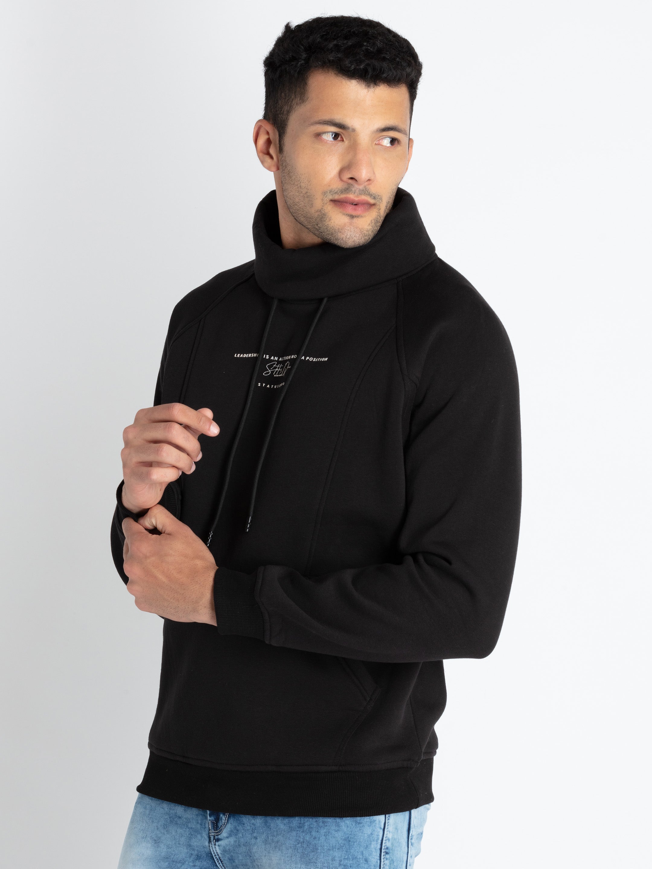 Mens Foldable Turtle Neck Sweatshirt Secondary image