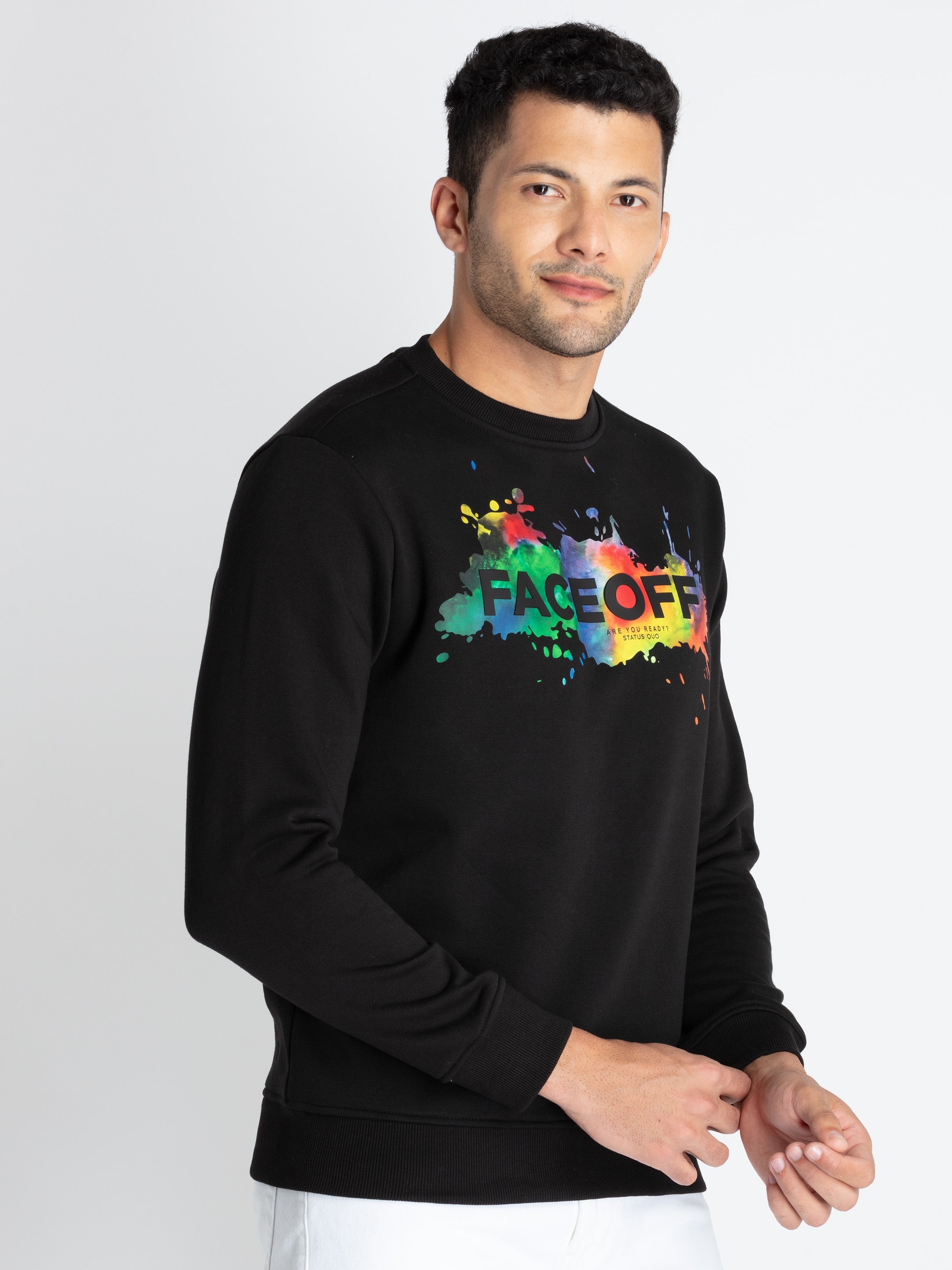 Mens Printed Round Neck Sweatshirt Secondary image