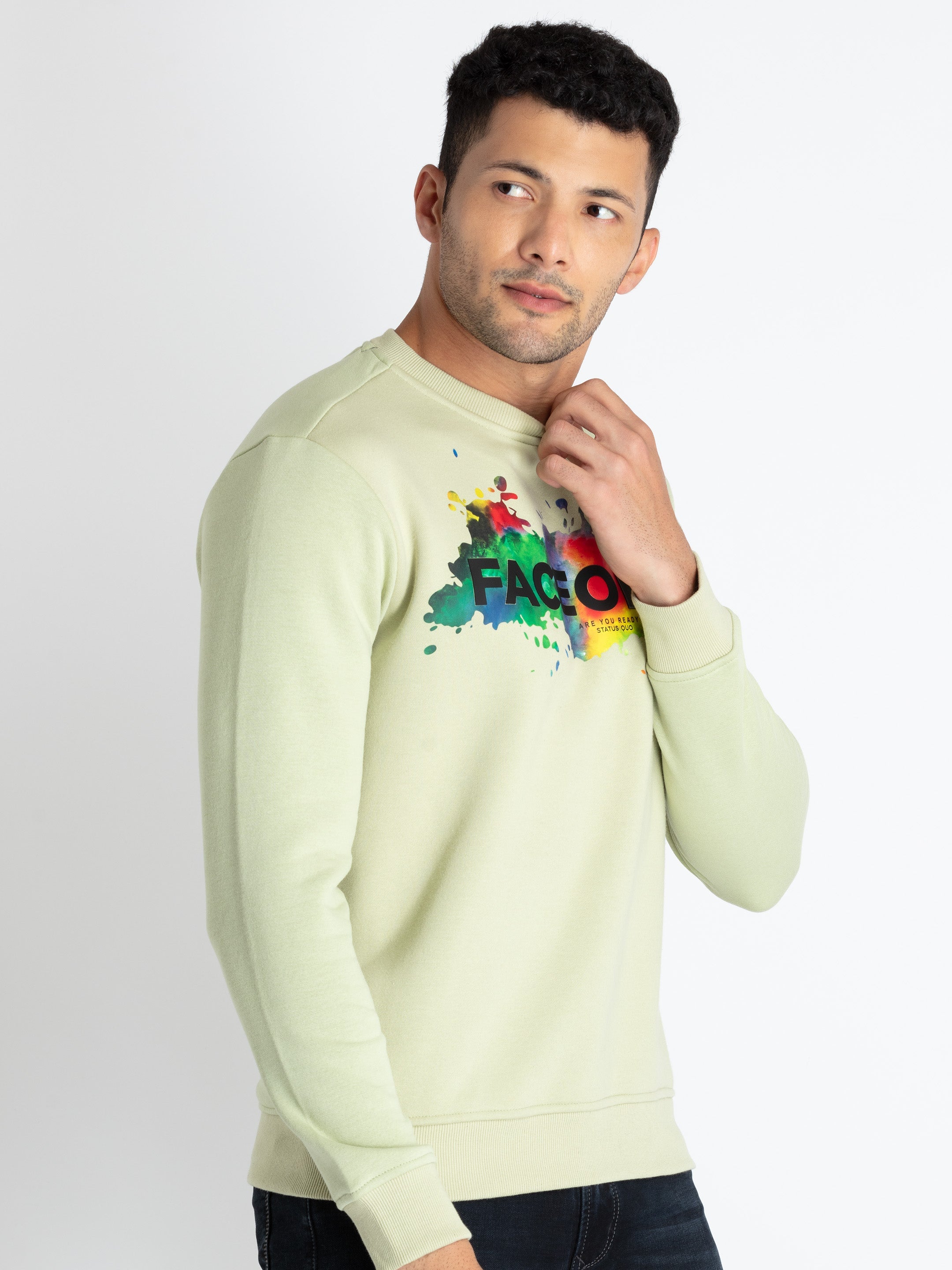 Mens Printed Round Neck Sweatshirt Secondary image