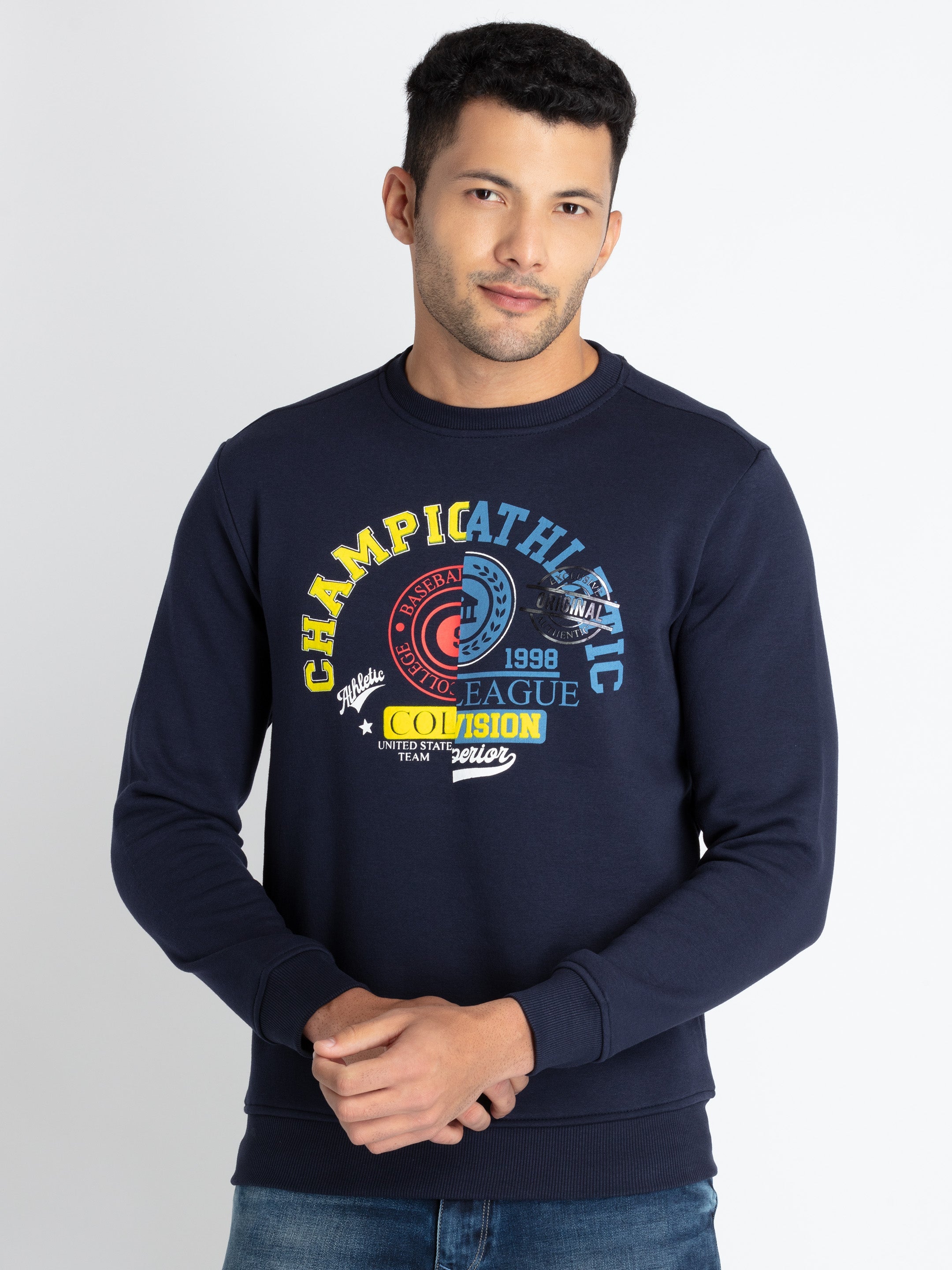 round neck sweatshirt for men Main image