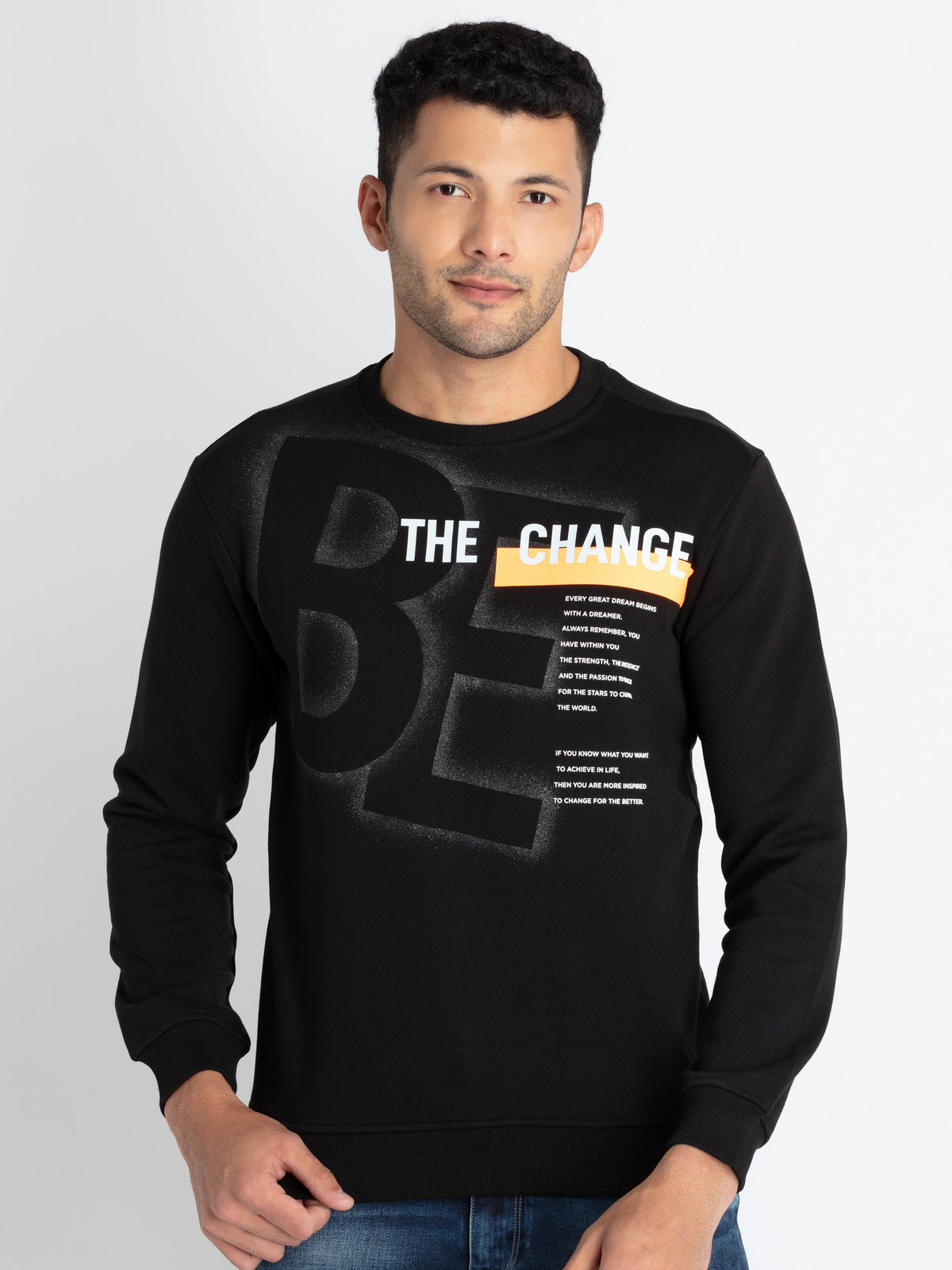 round neck sweatshirt for men