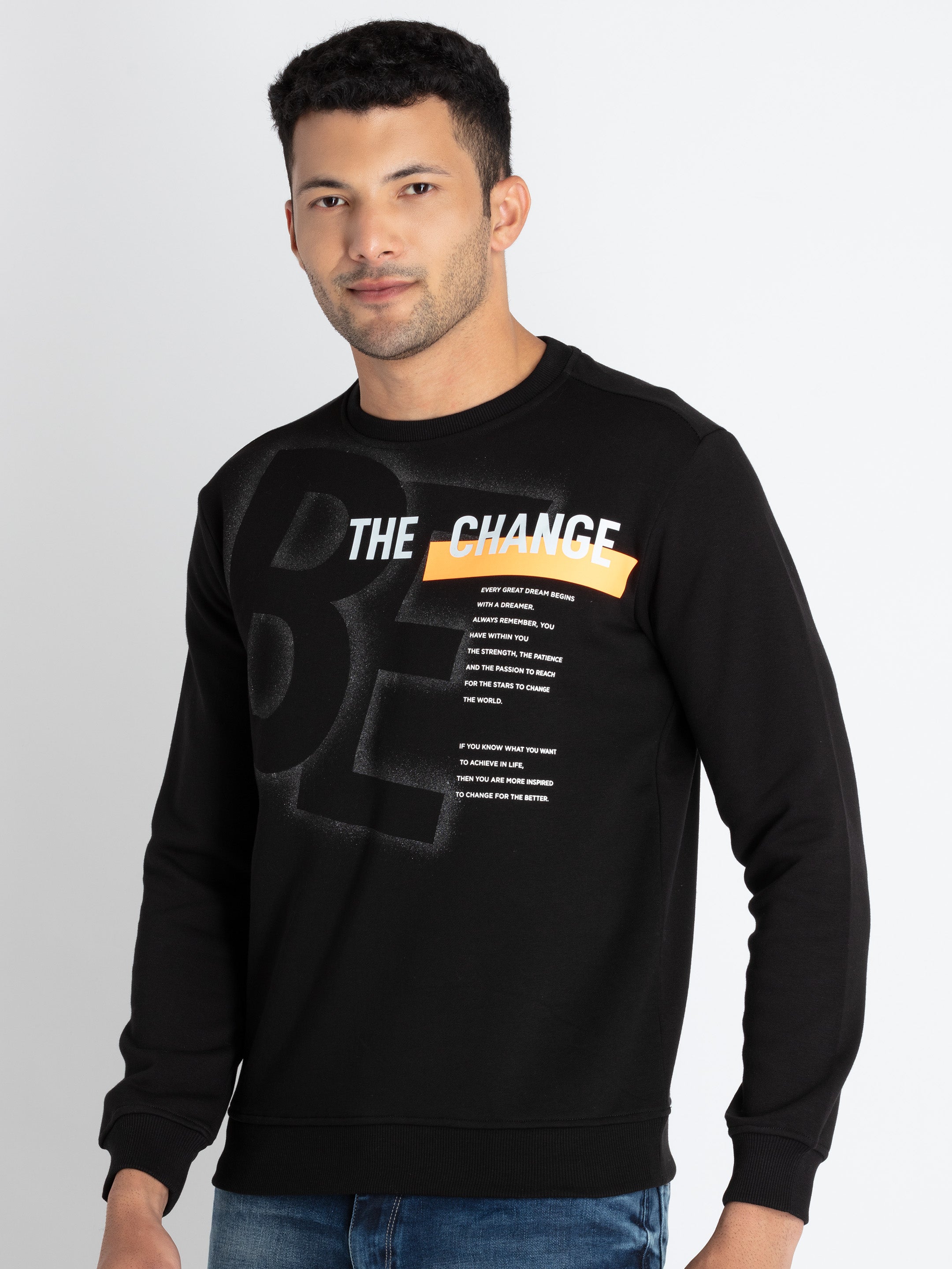 Mens Printed Round Neck Sweatshirt Secondary image