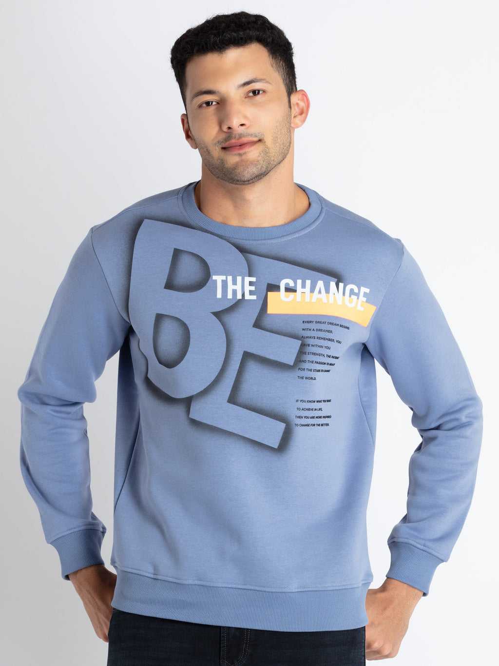round neck sweatshirt for men