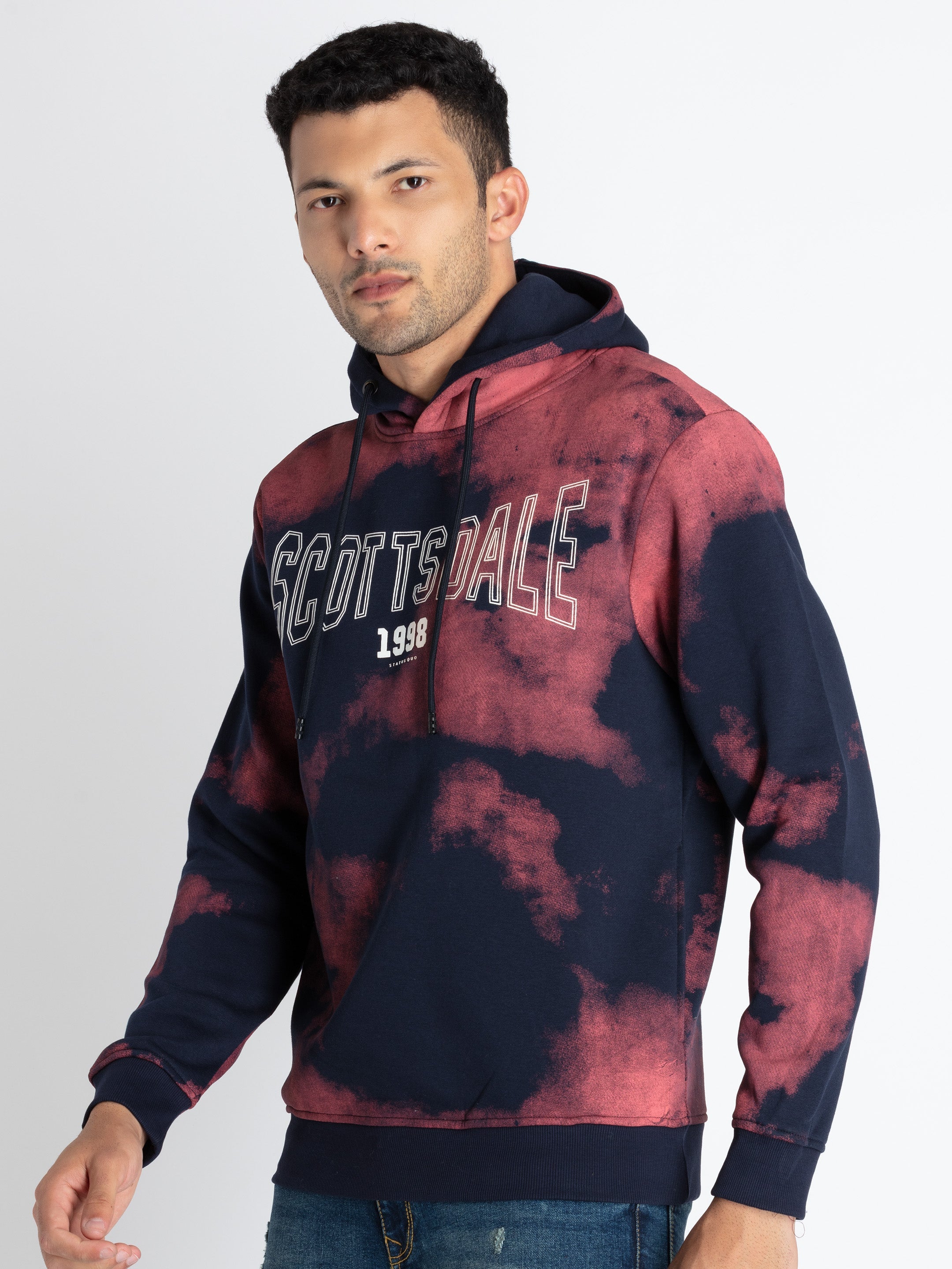 Mens Tie & Dye Sweatshirt With Hoodie Secondary image