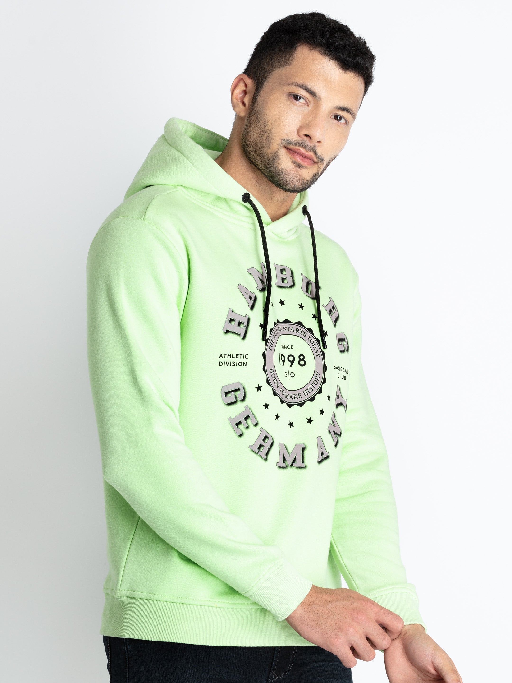 Mens Printed Hooded Sweatshirt Secondary image