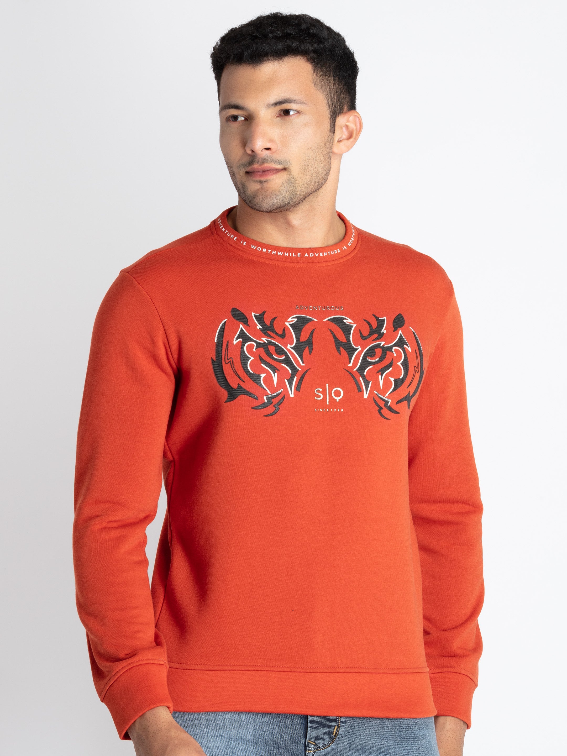 round neck sweatshirt for men