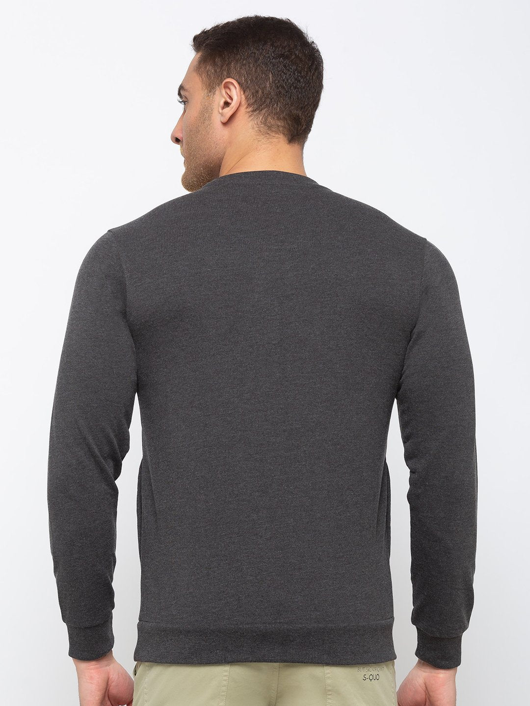 Chest Print Round Neck T-shirt