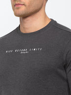 Chest Print Round Neck T-shirt