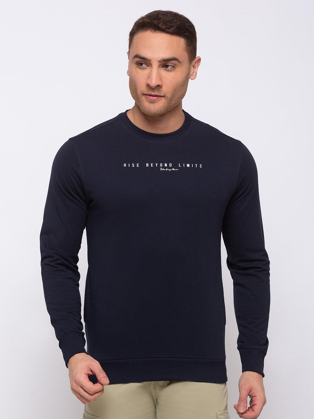 Status Quo |Chest Print Regular Fit Round Neck T-shirt - 3XL, 4XL, 5XL