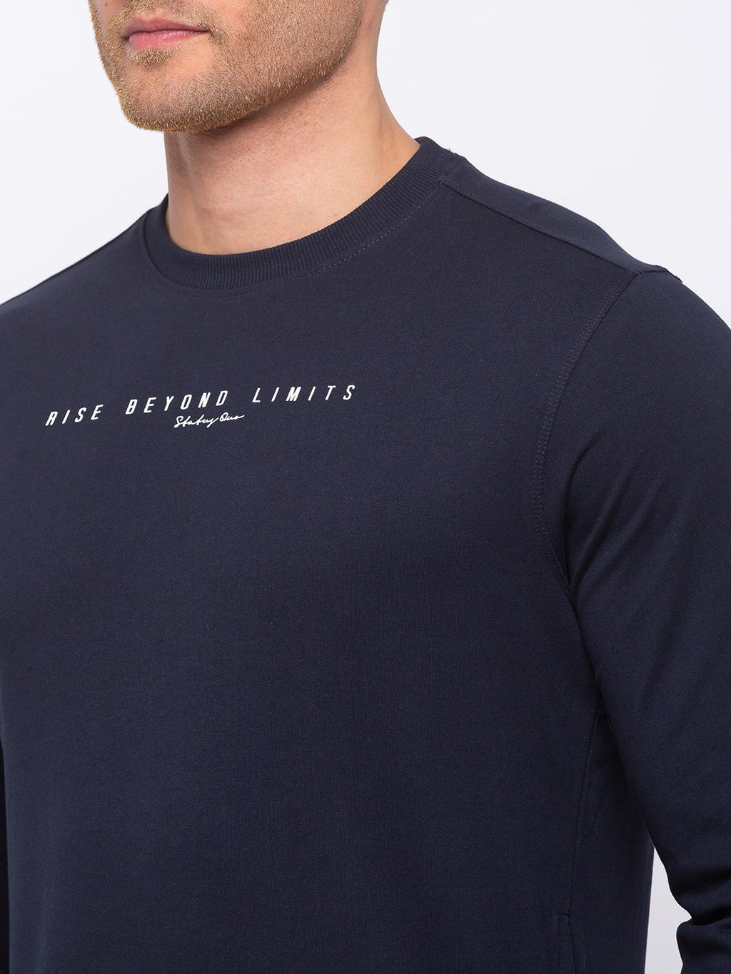 Chest Print Regular Fit Round Neck T-shirt
