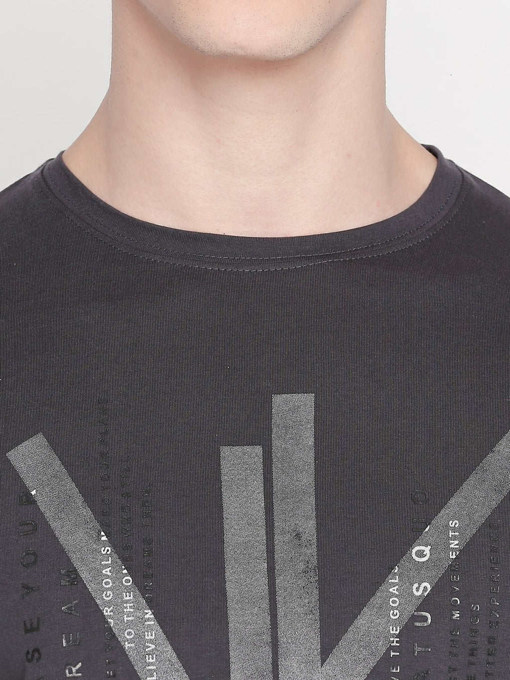 Printed  Round Neck  T-Shirt