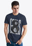 Status Quo |Navy Chest Print T Shirt