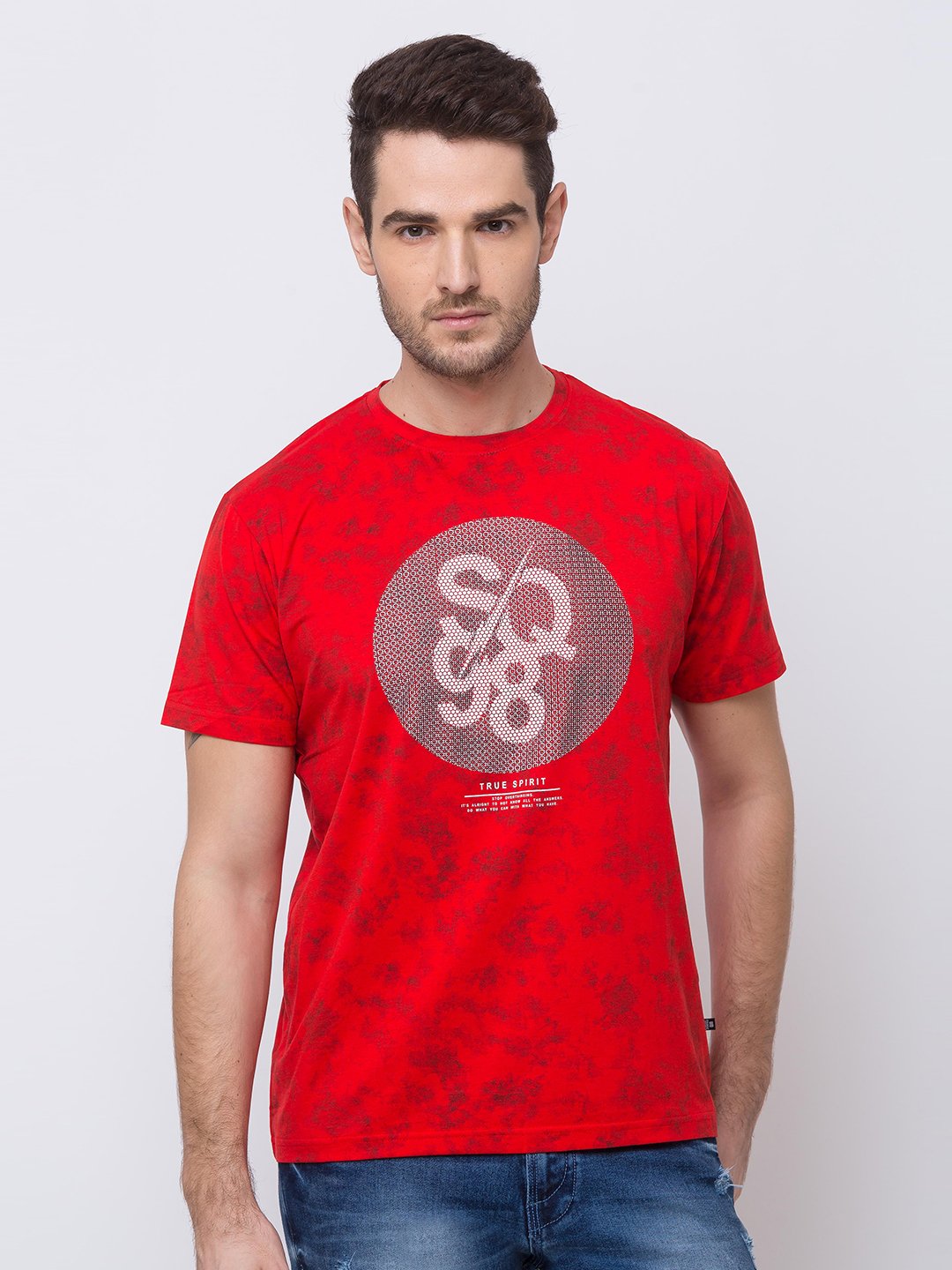 Status Quo |Red Round Neck T-Shirt - M, L, XL, XXL