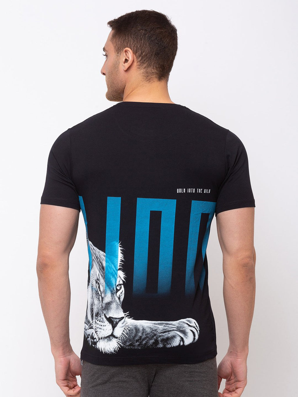 Placement Print Round Neck T-shirt