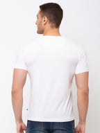 Chest Print Round Neck T-shirt