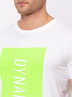 Chest Print Round Neck T-shirt