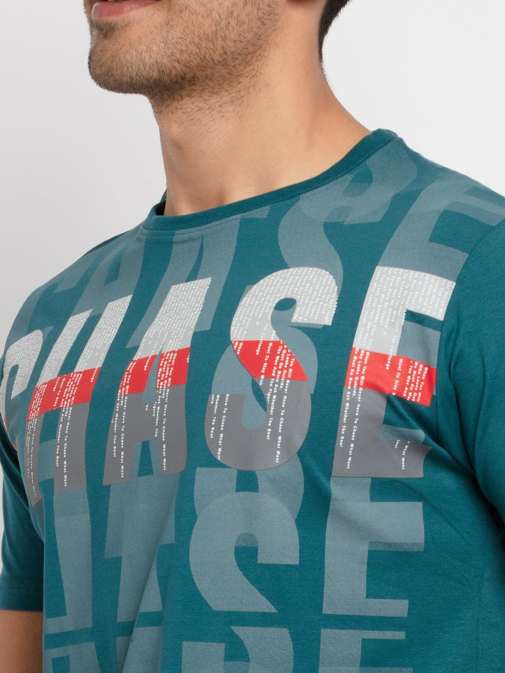 Mens Printed Round Neck T-Shirt
