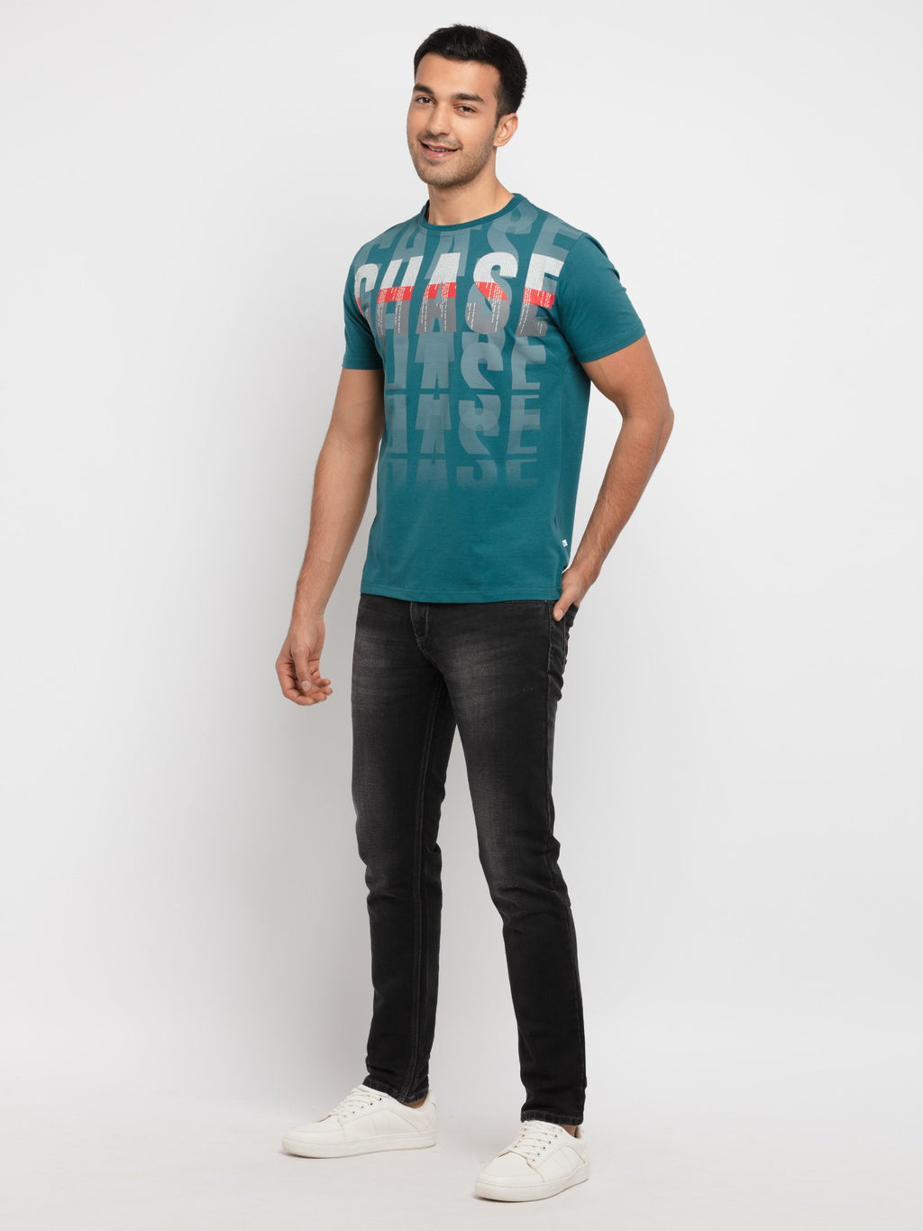 Mens Printed Round Neck T-Shirt