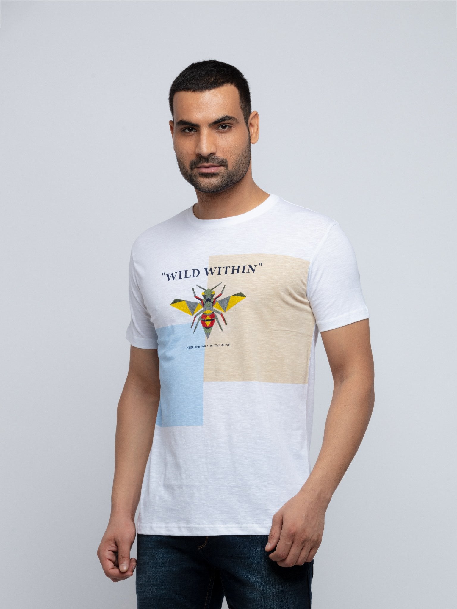 Status Quo |Printed Regular Fit Round Neck T-shirt - S, M, L, XL, XXL