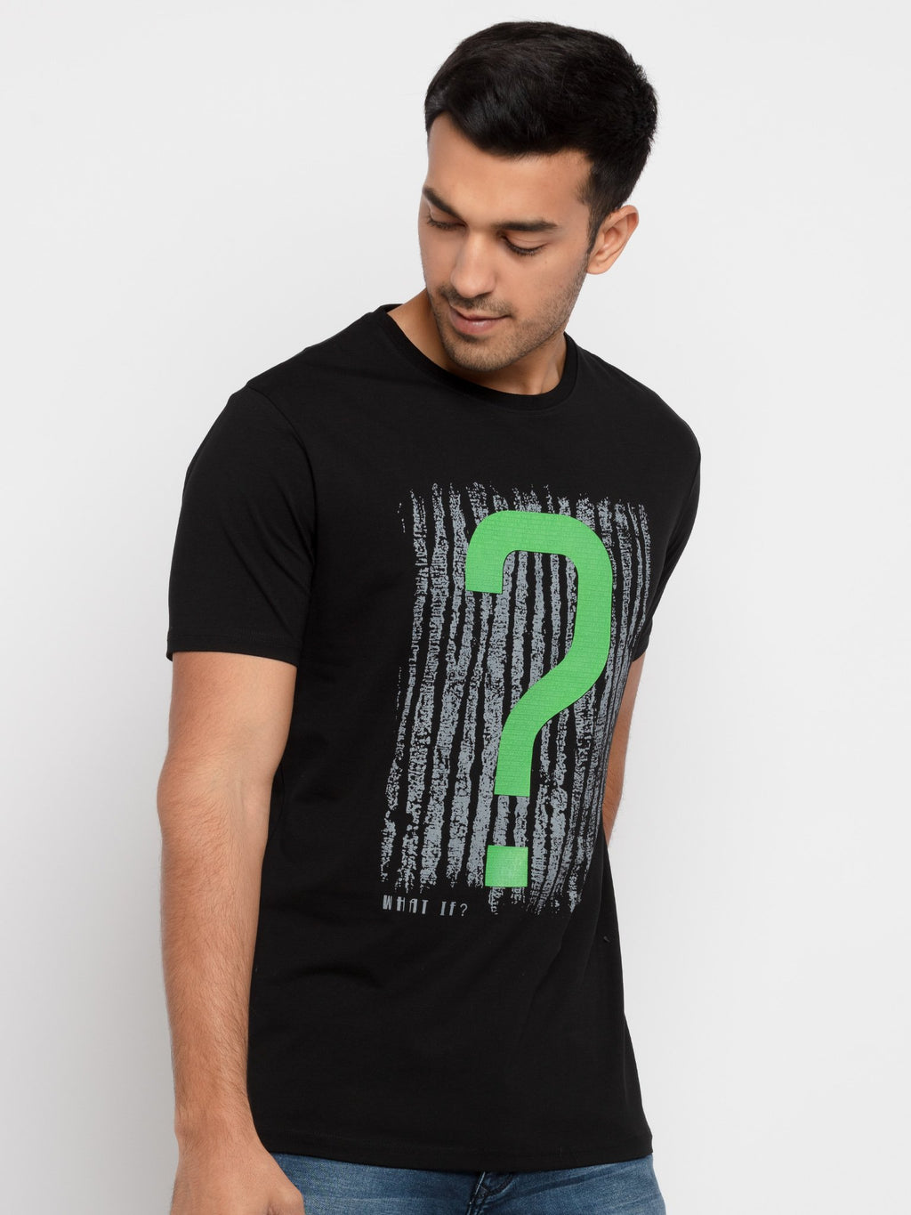 Mens Printed Round Neck T-Shirt