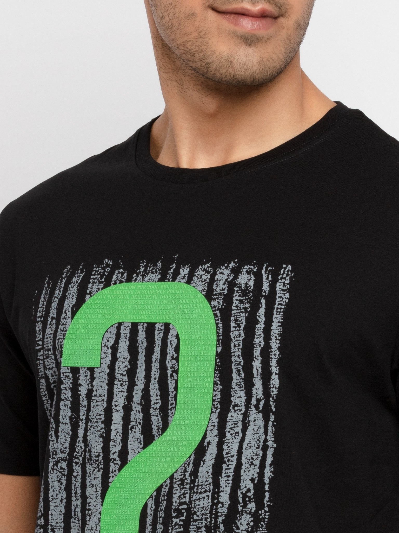 Mens Printed Round Neck T-Shirt